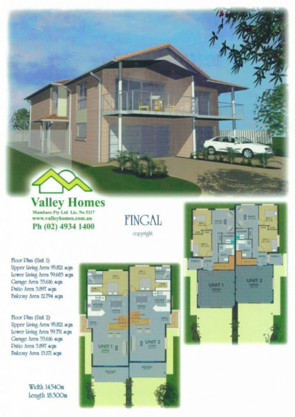Valley Homes Port Stephens duplex investment home design