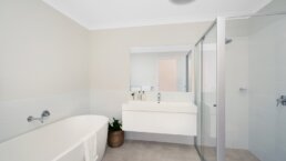Valley Homes Bolwarra Heights Maitland Duplex Builder bathroom