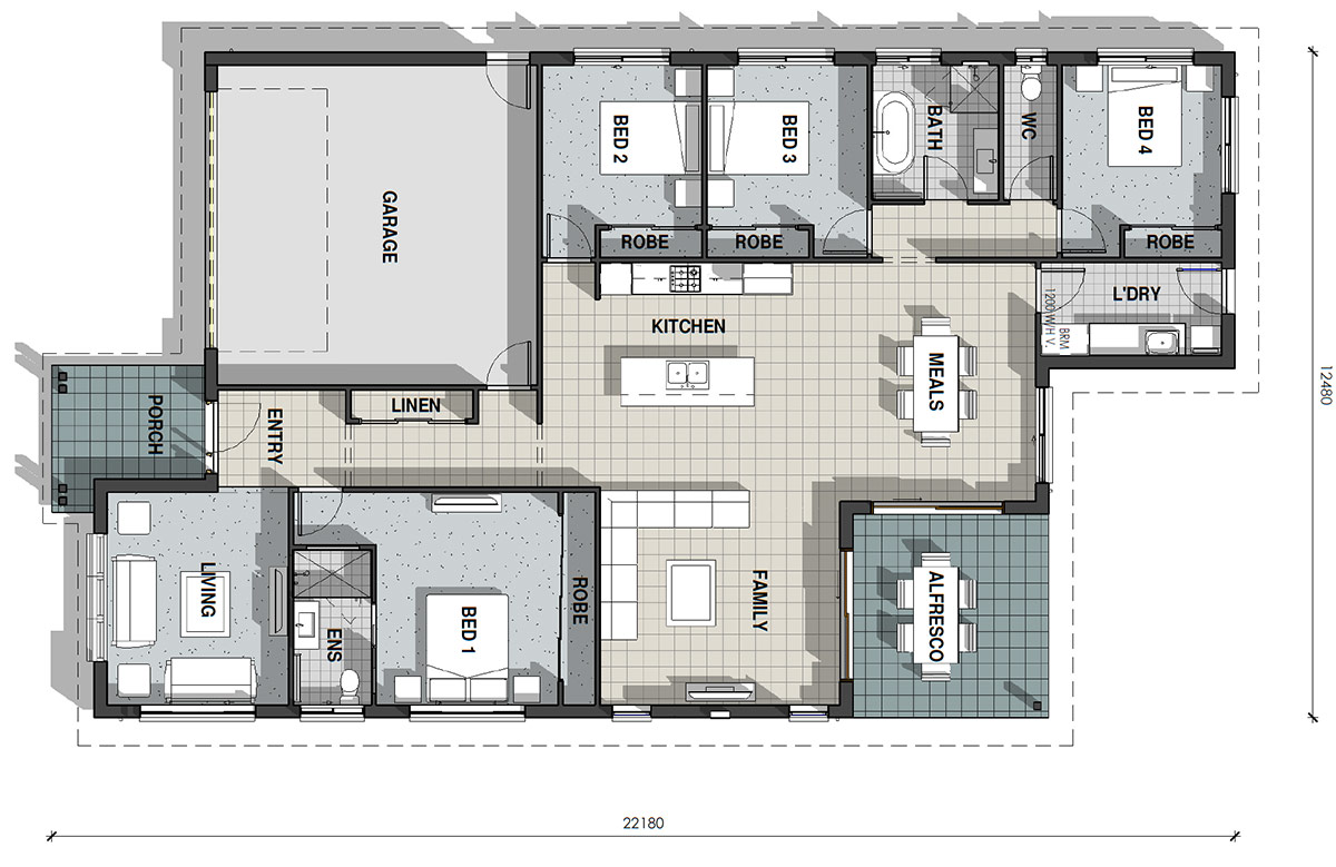 Valley Homes Regent urban residential home floor plan