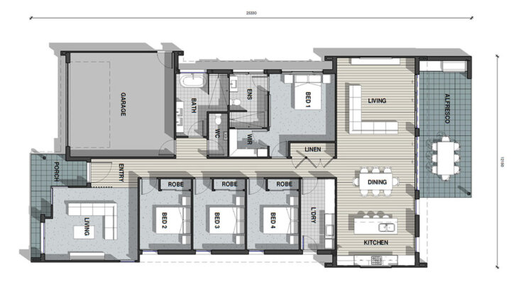 Valley Series Classic horizontal floor plan