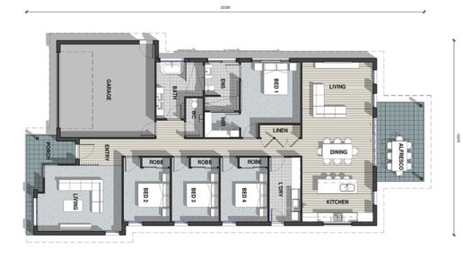 Valley Series Compact horizontal floor plan