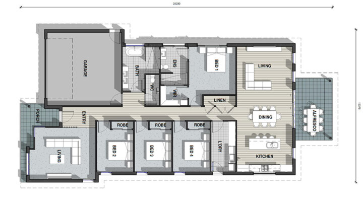 Valley Series Compact horizontal floor plan
