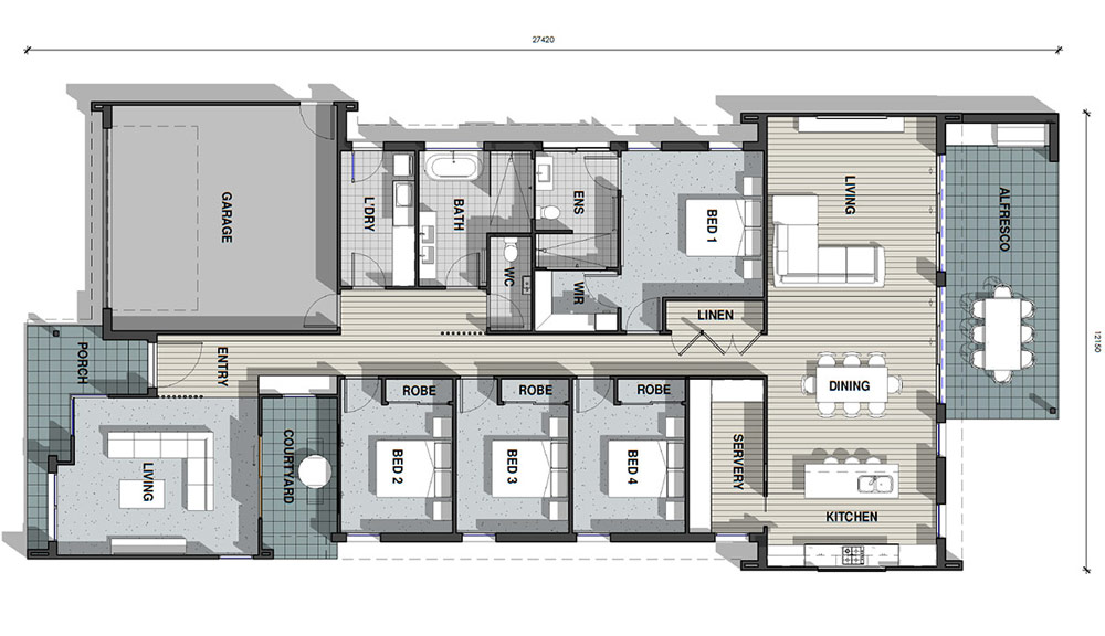 Valley Series Connoisseur horizontal floor plan