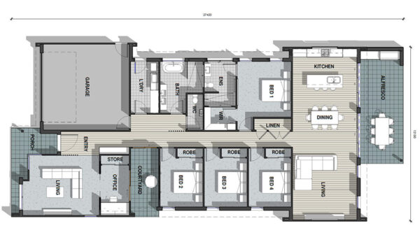 Valley Series Executive horizontal floor plan