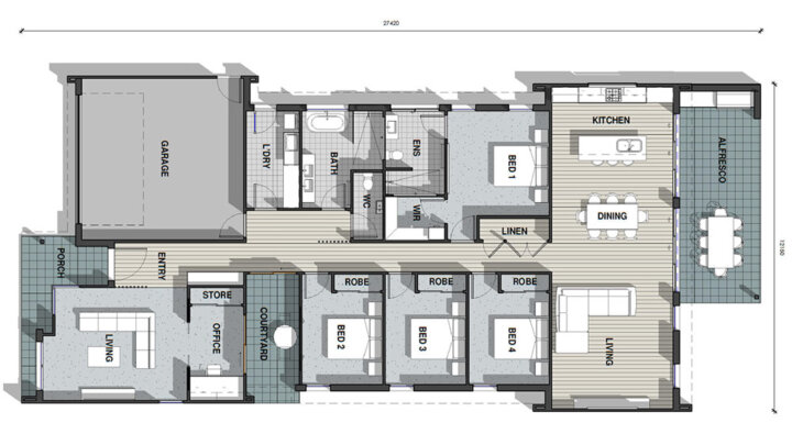 Valley Series Executive horizontal floor plan
