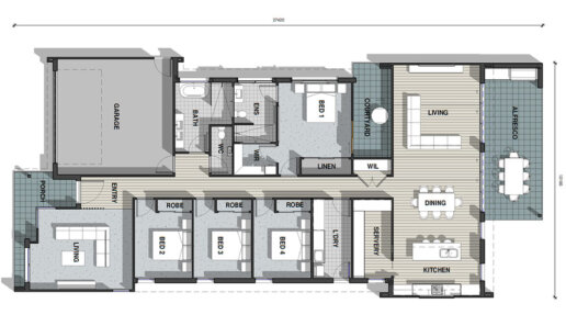 Valley Series Sanctuary horizontal floor plan