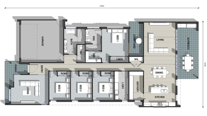 Valley Series Sanctuary horizontal floor plan