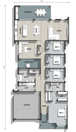 Valley Series floor plan vertical The Entertainer
