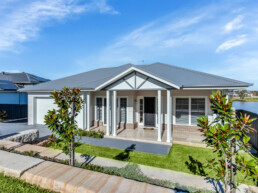 Hamptions style new home facade