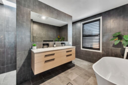 large bathroom with double vanity