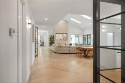 Maitland heritage build open plan living sky lights