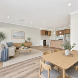 Spacious living area in duplex build by Valley Homes in Gillieston Heights Hunter Valley